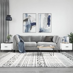 Sonata H Кафе маси, 2 бр, Бял гланц, 50x50x40 см, инженерно дърво - Măsuțe de living