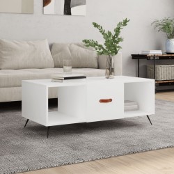 Sonata H Маса за кафе, бяла, 102x50x40 см, инженерно дърво - Măsuțe de living