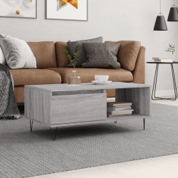 Sonata H Кафе маса, сив сонома, 90x50x36,5 см, инженерно дърво - Măsuțe de living