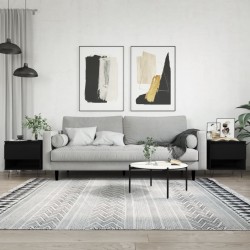 Sonata H Маси за кафе, 2 бр, черни, 50x46x50 см, инженерно дърво - Măsuțe de living