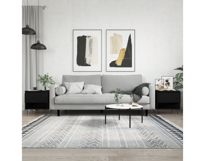 Sonata H Маси за кафе, 2 бр, черни, 50x46x50 см, инженерно дърво