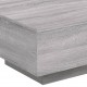 Sonata H Маса за кафе с LED осветление, сив сонома, 55x55x31 см