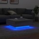 Sonata H Маса за кафе с LED осветление, сив сонома, 80x80x31 см
