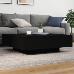 Sonata H Маса за кафе с LED осветление, черна, 100x100x31 см - Măsuțe de living