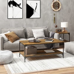Sonata H Кафе маса, опушен дъб, 100x50x40 см, инженерно дърво - Măsuțe de living