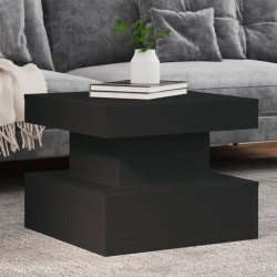 Sonata H Маса за кафе с LED осветление, черна, 50x50x40 см - Măsuțe de living