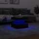 Sonata H Маса за кафе с LED осветление, черна, 50x50x40 см