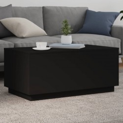 Sonata H Маса за кафе с LED осветление, черна, 90x50x40 см - Măsuțe de living