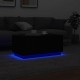 Sonata H Маса за кафе с LED осветление, черна, 90x50x40 см