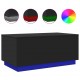 Sonata H Маса за кафе с LED осветление, черна, 90x50x40 см