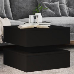 Sonata H Маса за кафе с LED осветление, черна, 50x50x40 см - Măsuțe de living