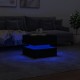 Sonata H Маса за кафе с LED осветление, черна, 50x50x40 см
