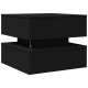 Sonata H Маса за кафе с LED осветление, черна, 50x50x40 см