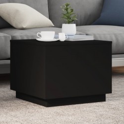 Sonata H Маса за кафе с LED осветление, черна, 50x50x40 см - Măsuțe de living