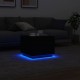 Sonata H Маса за кафе с LED осветление, черна, 50x50x40 см