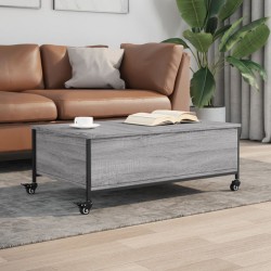 Sonata H Маса за кафе с колелца сив сонома 91x55x34 см инженерно дърво - Măsuțe de living