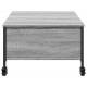 Sonata H Маса за кафе с колелца сив сонома 91x55x34 см инженерно дърво