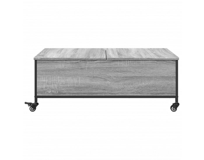 Sonata H Маса за кафе с колелца сив сонома 91x55x34 см инженерно дърво