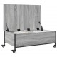 Sonata H Маса за кафе с колелца сив сонома 91x55x34 см инженерно дърво
