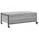 Sonata H Маса за кафе с колелца сив сонома 91x55x34 см инженерно дърво