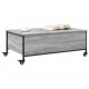 Sonata H Маса за кафе с колелца сив сонома 91x55x34 см инженерно дърво