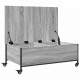 Sonata H Маса за кафе с колелца сив сонома 91x55x34 см инженерно дърво