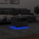 Sonata H Маса за кафе с LED осветление, бетонно сив, 50x49x40 см