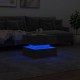 Sonata H Маса за кафе с LED осветление, бетонно сива, 50x50x40 см
