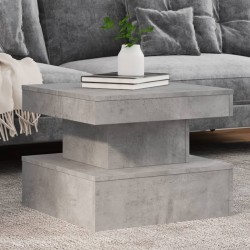 Sonata H Маса за кафе с LED осветление, бетонно сива, 50x50x40 см - Măsuțe de living