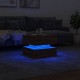 Sonata H Маса за кафе с LED осветление, кафяв дъб, 50x50x40 см