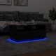 Sonata H Маса за кафе с LED осветление, черна, 90x49x40 см