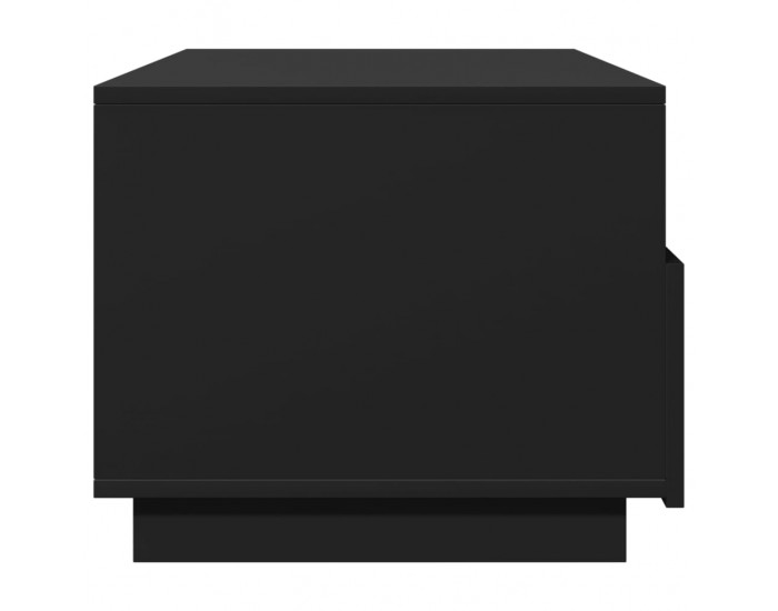 Sonata H Маса за кафе с LED осветление, черна, 90x49x40 см