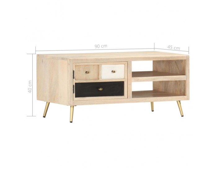 Sonata H Маса за кафе, 90x45x40 см, мангово дърво масив