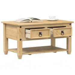 Sonata H Маса за кафе с чекмеджета Corona 85x50x45 см бор масив - Măsuțe de living