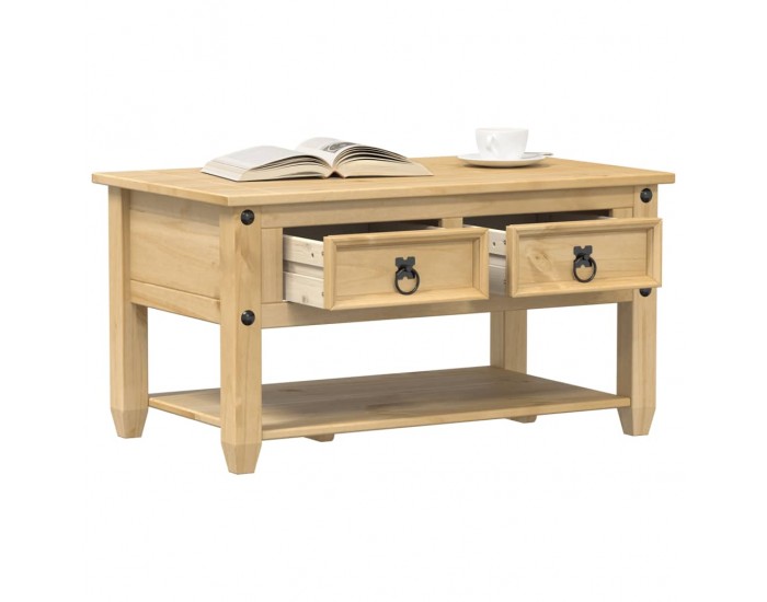 Sonata H Маса за кафе с чекмеджета Corona 85x50x45 см бор масив