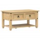 Sonata H Маса за кафе с чекмеджета Corona 85x50x45 см бор масив