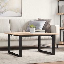 Sonata H Кафе маса О-образна рамка 80x80x45 см бор масив и чугун - Mese de dining