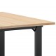 Sonata H Кафе маса О-образна рамка 80x80x45 см бор масив и чугун