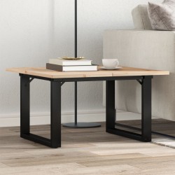 Sonata H Кафе маса О-образна рамка 70x70x40 см бор масив и чугун - Mese de dining