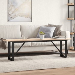 Sonata H Кафе маса О-образна рамка 160x40x45 см бор масив и чугун - Mese de dining