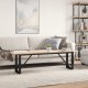Sonata H Кафе маса О-образна рамка 160x40x45 см бор масив и чугун