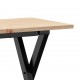 Sonata H Кафе маса X-образна рамка 110x40x45 см бор масив и чугун