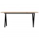 Sonata H Кафе маса X-образна рамка 110x40x45 см бор масив и чугун