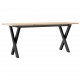 Sonata H Кафе маса X-образна рамка 110x40x45 см бор масив и чугун