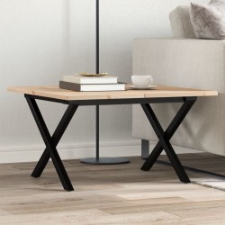 Sonata H Кафе маса X-образна рамка 60x60x40 см бор масив и чугун - Mese de dining