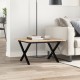 Sonata H Кафе маса X-образна рамка 60x60x40 см бор масив и чугун
