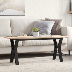 Sonata H Кафе маса Y-образна рамка 110x40x45 см бор масив и чугун - Mese de dining