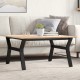Sonata H Кафе маса Y-образна рамка 80x80x45 см бор масив и чугун