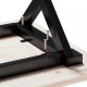Sonata H Кафе маса X-образна рамка 90x90x45,5 см бор масив и чугун