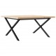 Sonata H Кафе маса X-образна рамка 90x90x45,5 см бор масив и чугун
